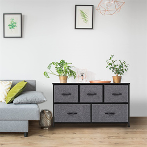 Tủ Quần Áo Bằng Vải Nhựa Có Thể Điều Chỉnh, Tủ Quần Áo Tủ Quần Áo 5 Ngăn Kéo Để Sắp Xếp Quần Áo Dễ Dàng Kéo Bằng Gỗ Và Tay Cầm - Product Image 2