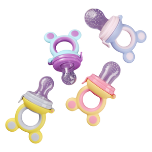 Sucette pour bébé fruits et légumes sans BPA Happy Supplement Bite en silicone avec sac en maille Outil de soins bucco-dentaires pour bébé - Product Image 4