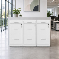 Muebles de Oficina Modernos de Hierro Comercial, Archivador de Acero con 4 Cajones, Gabinete de Almacenamiento Metálico con Cerradura