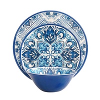 Service de table en plastique, vaisselle en mélamine incassable, vente en gros, assiettes chinoises, 12 pièces