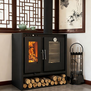 Contemporanea quadrato interno stufa <span class=keywords><strong>a</strong></span> <span class=keywords><strong>legna</strong></span> moderna Freestanding camino in metallo soggiorno <span class=keywords><strong>acciaio</strong></span> ghisa uso <span class=keywords><strong>cucina</strong></span> esterna - Product Image 5