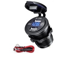 Adaptateur USB double encastrable 12V/24V 4,8A pour voiture, bus, camping-car, UTV