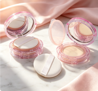 Étui compact pour coussin effet vague d'eau rond 12g pour fond de teint/crème BB/couvrant – Emballage cosmétique