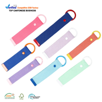 Fournisseur de porte-clés en coton coloré, porte-clés en tissu couleur macaron personnalisés par transfert thermique pour étiquettes de bagages