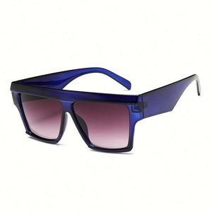 Lunettes de soleil carrées surdimensionnées tendance vintage pour hommes et femmes, avec logo personnalisé, de haute qualité, monture large, verres plats, protection UV400 - Product Image 6