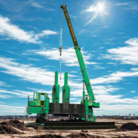 Pilonneuse hydraulique diesel pour infrastructures urbaines, fonction statique, faible bruit, moteur haute efficacité, pompe 11 m/min pour le forage