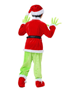Costumes de Noël en gros : Ensembles de vêtements, chapeaux et gants de monstres elfes verts pour enfants, tenues de performance pour fêtes de Noël - Product Image 5