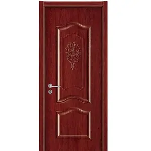 Design moderne porte en bois mélamine moulée HDF cpl peau de porte pour portes intérieures de maison