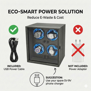 Nouveau <span class=keywords><strong>Remontoir</strong></span> de Montres Commercial <span class=keywords><strong>Automatique</strong></span> <span class=keywords><strong>Silencieux</strong></span> 2025 pour 1, 2 ou 4 Montres, Boîte de <span class=keywords><strong>Remontoir</strong></span> de Montres en Bois Personnalisée avec LED Bleue - Product Image 6