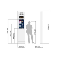 Écran d'affichage électronique LED vertical pour arrêt de bus extérieur avec luminosité de 2500 cd, prise en charge HDR, étanche IP65, garantie de 2 ans