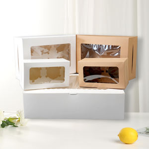 <span class=keywords><strong>Caja</strong></span> de Cartón <span class=keywords><strong>para</strong></span> Pastelería y Repostería al Por Mayor con Ventana Transparente <span class=keywords><strong>para</strong></span> Pasteles, <span class=keywords><strong>Cupcakes</strong></span>, Donas y Alimentos - Product Image 2