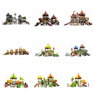 Jouets équipement commercial toboggan en plastique jeu d'<span class=keywords><strong>aventure</strong></span> espaces résidentiels extérieurs équipement balançoires toboggans aire de jeux extérieure - Product Image 2