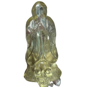 Rasoi di cristallo naturale intagliato a mano <span class=keywords><strong>falce</strong></span> <span class=keywords><strong>della</strong></span> <span class=keywords><strong>morte</strong></span> scythe crystal Grim Reaper scythe - Product Image 1