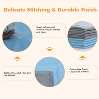 Serviette de detailing automobile en microfibre BIG Pearl Weave 40x40cm 375GSM/420GSM, chiffon de séchage épaissi pour lavage auto, polissage automobile