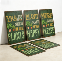 Panneaux en fer amusants pour jardin, décorations murales intérieures rétro pour les amoureux des plantes, résistants à l'eau, écologiques et résistants aux UV