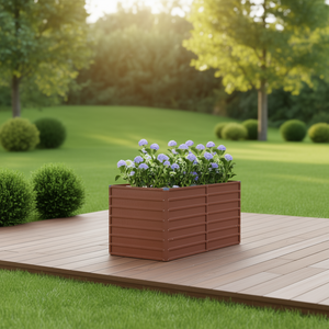 Jardinera Elevada Grande de Acero Corten Marrón, Macetas Resistentes, Estilo Rústico para Jardín - Product Image 2