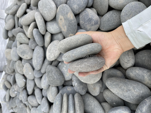 Kids DIY Hand-Painting Gift <strong>Round</strong> Polished Natural Grey <strong>River</strong> <strong>Stones</strong> for Park Decorative Cobble Pebbles - Product Image 3