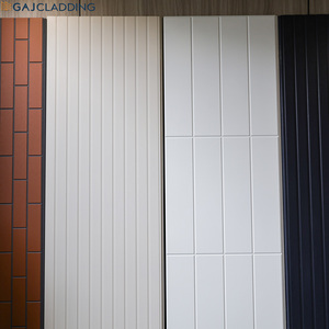 GAJ高級建築外装材彫刻入り外壁クラッドレンガリニアプレコートファイバーセメントパネル - Product Image 2