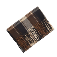 Luxus Polyester Long Style Hijab Wraps Weiche Quaste Custom Schal Winter Frauen Künstliche Kaschmir Plaid Winter Schal für Damen
