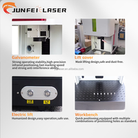 Machine de marquage laser à fibre entièrement fermée JUNFEI 20W 30W 50W, graveur laser de bureau pour métal, plastique, bijoux, certifiée CE FDA