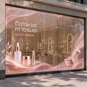 Custom Size Transparent LED Film Screen for Beauty Store Glass Window Window Advertising Display