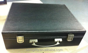 Ensemble ouvre-bouteille et bouchon de luxe en acier inoxydable avec boîte en cuir - Product Image 3