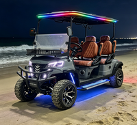 Voiturette de golf électrique 72V 6 places de luxe tout-terrain surélevée avec batterie au lithium