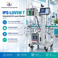 Machine de marquage laser UV portable IPS-LUV5W T pour bouteilles, machine de marquage laser pour logo 5W 355nm 12000mm/s, système de codage métallique