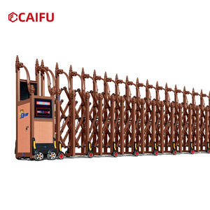 بوابة كهربائية قابلة للسحب بتصميم صيني قديم جديد، بوابة منزلقة من سبائك الألومنيوم للفناء الخارجي والفيلا والحرم الجامعي - Product Image 1