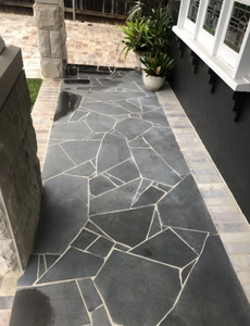BOTON STONE <span class=keywords><strong>Pierre</strong></span> Naturelle Allée de Jardin Ardoise Pavage Granit Revêtement de Sol Extérieur Carrelage Pavé <span class=keywords><strong>Pierre</strong></span> Bleue - Product Image 2