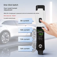 Nouveau chargeur portable EV 16A GBT avec réglage de la puissance à une touche à 4 vitesses, câble de 5 m, étanche IP55 pour le camping