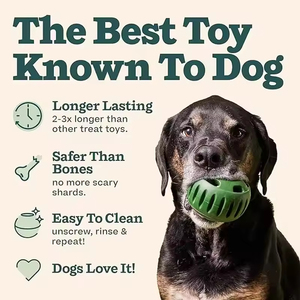 Unique <b>Ball</b>-Shaped Silicone Rubber Chew Toy for Small Animals Slow Feeder Teeth Cleaning Function Fillable Cup Indoor Use - Product Image 4
