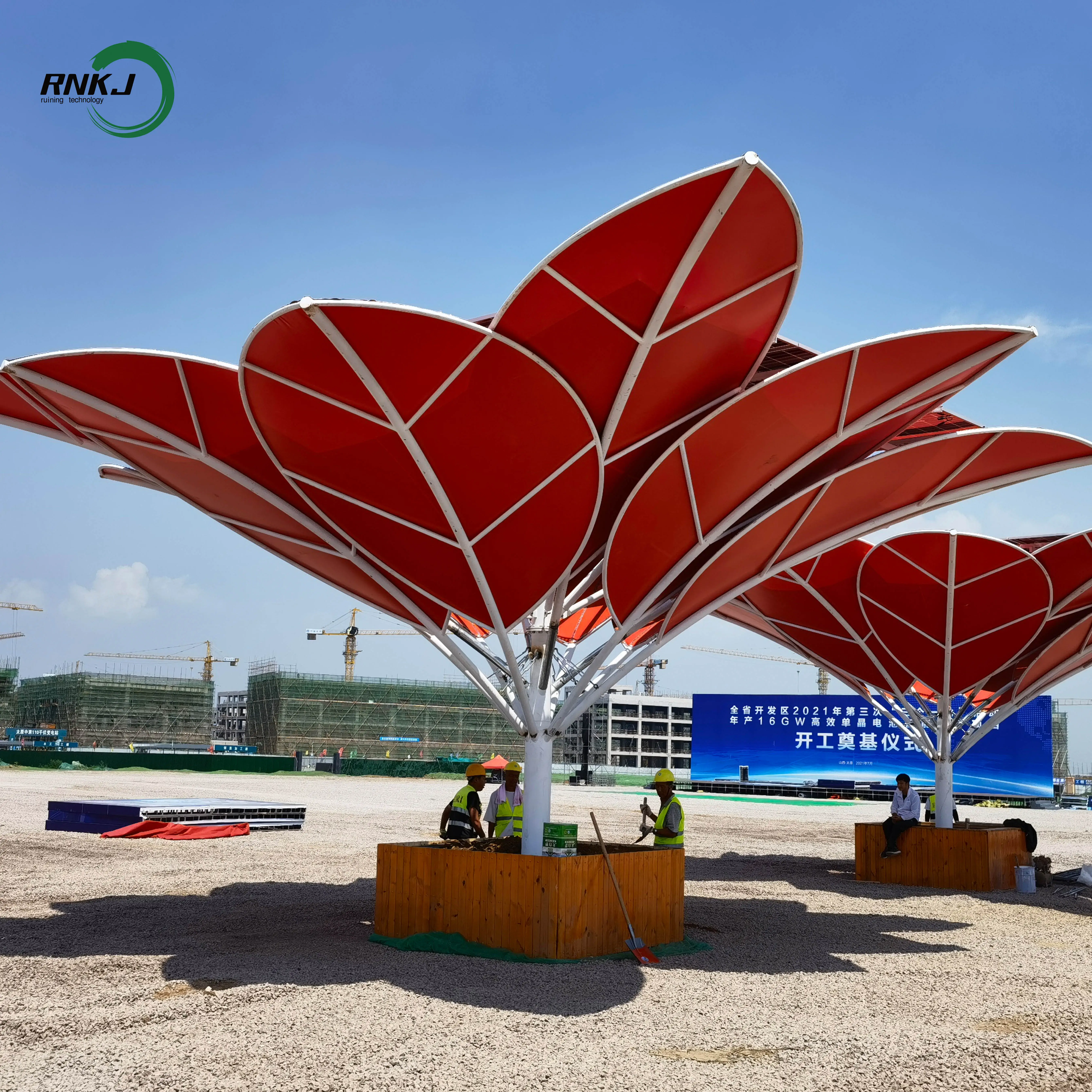 RNKJ आउटडोर रिक्त स्थान के लिए बिजली पैदा सौर फोटोवोल्टिक पेड़ पार्क