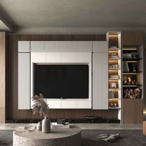 SANTOPOVA <b>Tv</b> Stand Wood Cabinet Wooden Living Room Wall Units <b>Fireplace</b> Modern Furniture <b>Tv</b> Stands Cabinet - Product Image 6