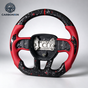 Volante Deportivo Personalizado de Fibra de Carbono Forjado con Diodos Luminosos Púrpura para Dodge Charger, Durango SRT Hellcat y Grand Cherokee - Product Image 6