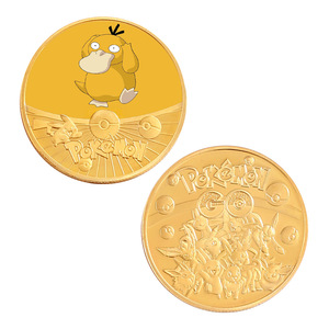 Vente en gros de pièces de monnaie commémoratives Pokémon de 40 mm, Pikachu, Psyduck, Squirtle, édition spéciale Journée des enfants - Product Image 4