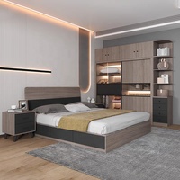 Lit rembourré multifonctionnel moderne avec rangement, disponible en tailles simple, double, queen et king size