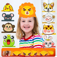 Accessoires de performance pour adultes et enfants, chapeaux de tête d'animaux de dessin animé, chapeau de lion, de lapin, de singe, de tigre, accessoires de déguisement