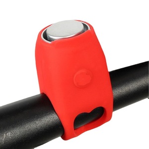 Yueli – sonnette de vélo électronique, klaxon en caoutchouc rouge, son fort, alimenté par batterie, pour équipement de cyclisme en montagne - Product Image 1
