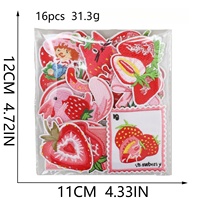 Patchs triangulaires thermocollants en feutre non tissé brodés motif fraise, écologiques, pour la décoration de sacs, chaussures et chapeaux