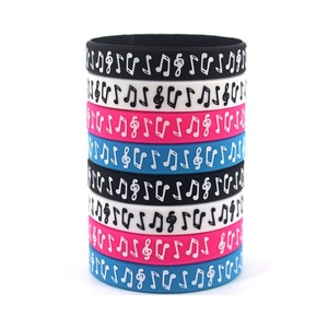Bracelet de fête musicale Youmigift, bracelet en silicone pour concert, bracelet en caoutchouc coloré, logo personnalisable - Product Image 1