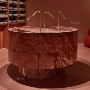 Lussuoso Mobile da <span class=keywords><strong>Bagno</strong></span> Spazioso con <span class=keywords><strong>Lavabo</strong></span>, Stile Isola con Doppio <span class=keywords><strong>Lavabo</strong></span> in Quarzite Pantagonia - Product Image 5