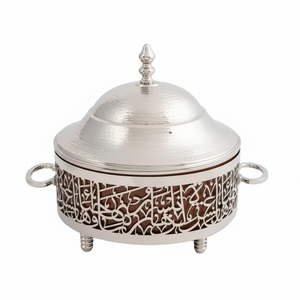 Vente en gros Ensemble de casseroles rondes en bois de style arabe de luxe comprenant une marmite en métal Vente en gros Fabriqué en Inde - Product Image 1