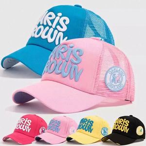 Casquette de baseball personnalisée pour enfants, rose vif, 5 panneaux, broderie 3D, fermeture à pression, en polyester et maille, style hip-hop, livraison gratuite - Product Image 2
