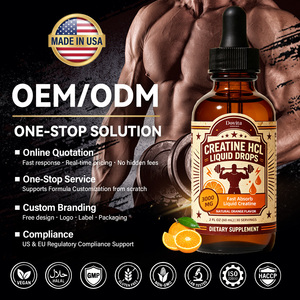 Private Label <b>Creatine</b> <b>HCL</b> Liquid Drops Mixed Berry Flavor Fast Acting Muscle Recovery Energy for Fitness Athletes OEM Made USA - Product Image 1