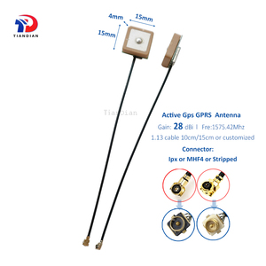 Envío Directo 15*15*4mm 3v-5V Ipx interno activo 1575,42 Mhz <span class=keywords><strong>antena</strong></span> de parche GPS de cerámica - Product Image 2
