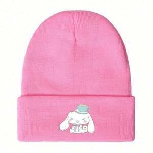 หมวกบีนนี่แฟชั่นผู้ใหญ่แบบมีขอบพับ ปรับแต่งได้ ขายดี ผ้าอะคริลิกนุ่ม ใส่ได้ในฤดูหนาว พิมพ์ลายปักลายการ์ตูน ตัวละครน่ารัก ใช้ได้ทั้งชายและหญิง - Product Image 2