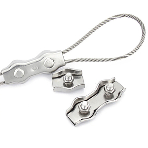 Clips de fixation pour câbles métalliques, attaches robustes pour câbles jumeaux, pour la rigging industrielle et la distribution de charge - Product Image 4