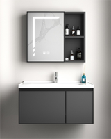 Vasque intégrée murale en quartz marbré artificiel au design moderne, directement de l'usine