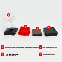 Tampon photosensible carré HB-ZF de 7 mm d'épaisseur en plastique de haute qualité, recommandé par le commerçant, pour tampon flash d'impression numérique de bureau